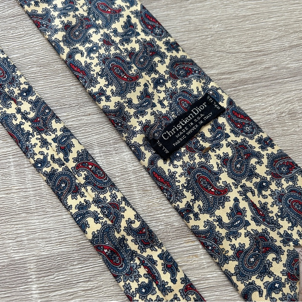 Christian Dior silk tie paisley